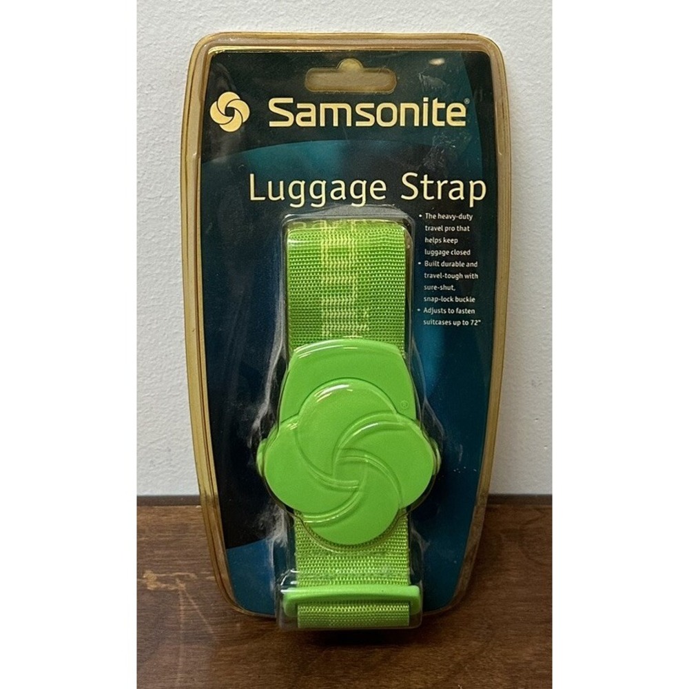 Samsonite Luggage Strap Adjusts up to 72" Heavy Duty Bright Neon Green NEW